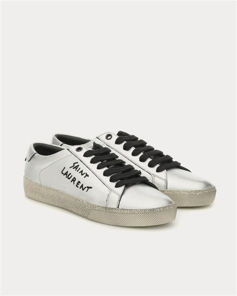 ysl silver sneakers